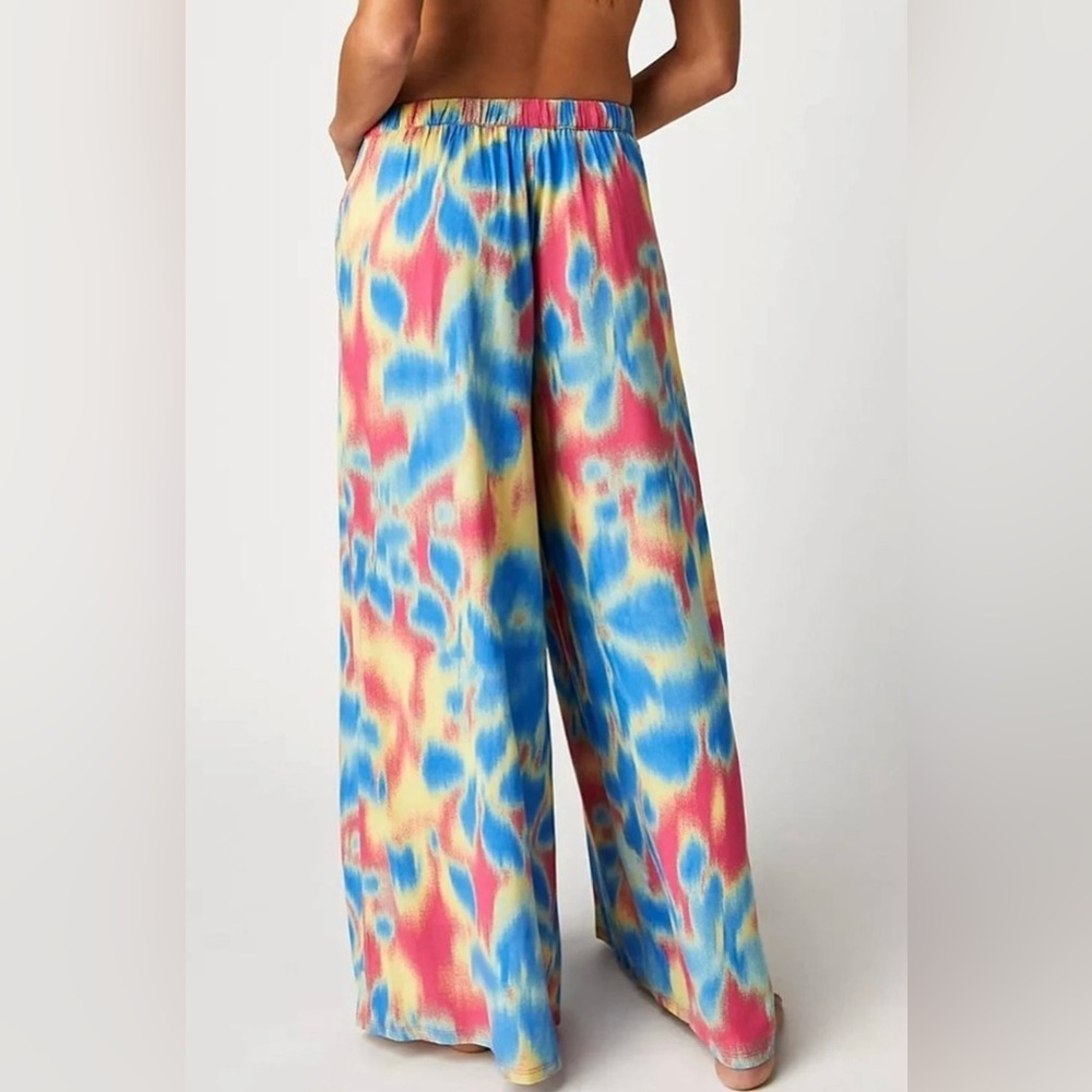 NWOT Free People Wild Child Printed Pants in Candy 🍭 Combo New $128 Pockets - Picture 2 of 7